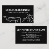Minimale moderne lijnverf Tan Spray Visitekaartje (Voorkant / Achterkant)