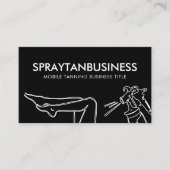 Minimale moderne lijnverf Tan Spray Visitekaartje (Voorkant)