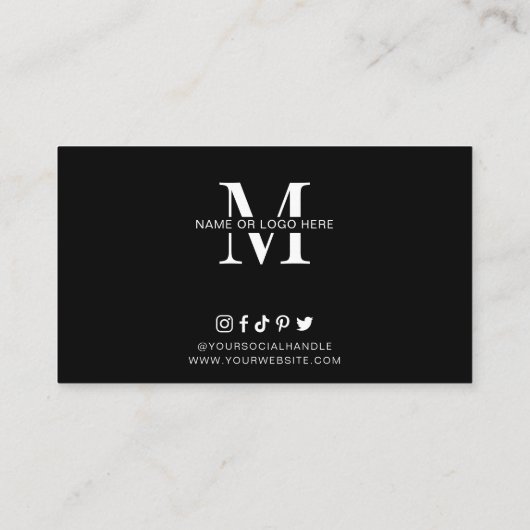 Minimale moderne lijst van voedselallergie voor Lo Visitekaartje (Achterkant)