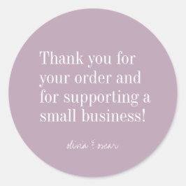 Minimale moderne, Lila redbare, moderne versie - D Ronde Sticker