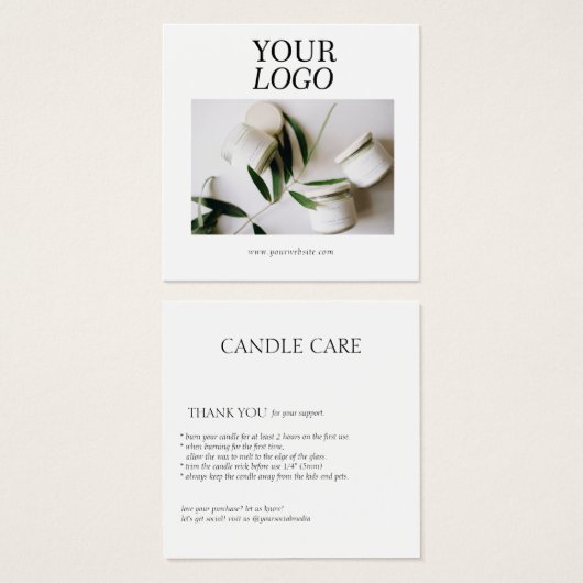 Minimale moderne Logo kaartenpas Vierkante Visitekaartjes (Voorkant /achterkant)