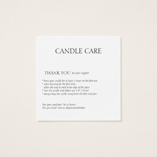 Minimale moderne Logo kaartenpas Vierkante Visitekaartjes (Achterkant)