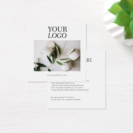 Minimale moderne Logo kaartenpas Vierkante Visitekaartjes (Bureau)