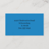 Minimale moderne luxe blauw visitekaartje (Achterkant)