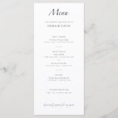 Minimale Moderne Luxe | Elegant Zwart & Wit Menu (Voorkant)