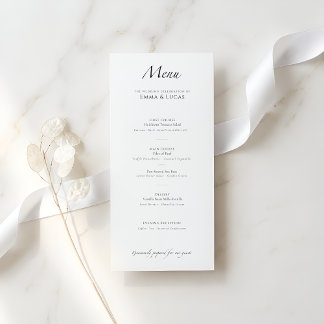 Minimale Moderne Luxe | Elegant Zwart & Wit Menu