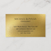 Minimale moderne luxe goud visitekaartje (Achterkant)