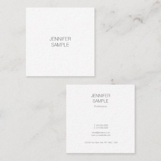 Minimale moderne luxe Sjabloon voor luxe luxemburg Vierkante Visitekaartje (Voorkant / Achterkant)
