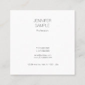 Minimale moderne luxe Sjabloon voor luxe luxemburg Vierkante Visitekaartje (Achterkant)