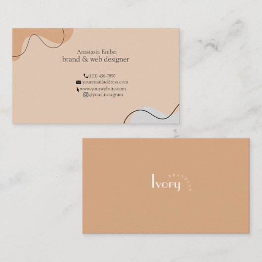 Minimale moderne luxe Visitekaartje (Voorkant / Achterkant)