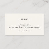 Minimale moderne luxe zwarte ivory Elegant Visitekaartje (Achterkant)