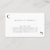 Minimale moderne luxemburgmonogrammen voor en acht visitekaartje (Achterkant)