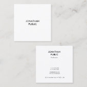 Minimale moderne luxemburgse gladde top vierkante visitekaartje (Voorkant / Achterkant)