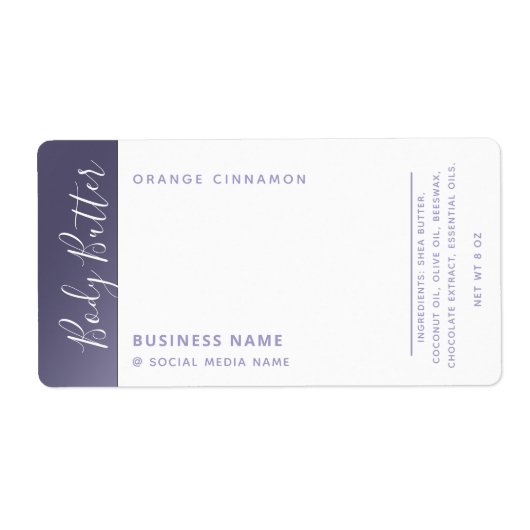 Minimale moderne luxepografie witte lavender etiket (Voorkant)