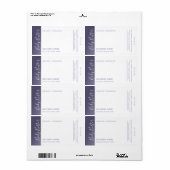 Minimale moderne luxepografie witte lavender etiket (Full Sheet)
