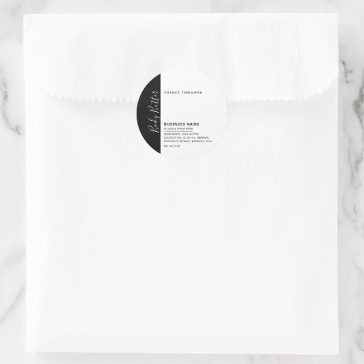 Minimale moderne luxetiket wit label (Tas)