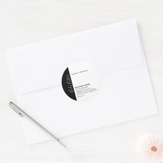 Minimale moderne luxetiket wit label (Envelop)