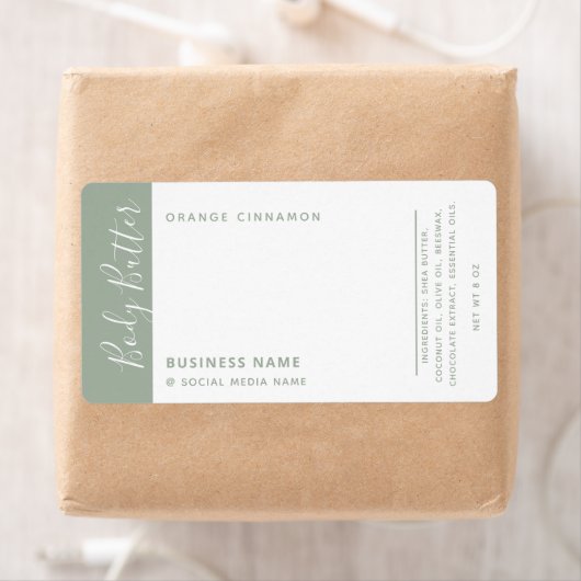 Minimale moderne luxetiket wit label (Insitu)