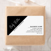 Minimale moderne luxetypografie zwart-wit etiket (Insitu)