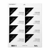 Minimale moderne luxetypografie zwart-wit etiket (Full Sheet)