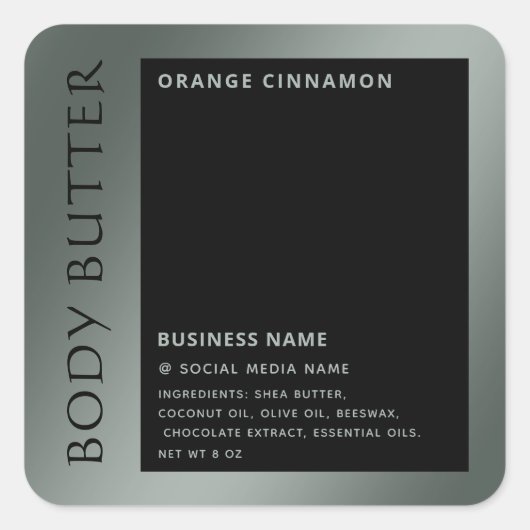 Minimale moderne luxetypotrope producten vierkante sticker (Voorkant)