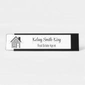 Minimale moderne makelaar bureau naambordje (Voorkant)