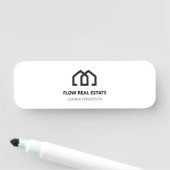 Minimale moderne makelaar in onroerend goed naamplaatje (In situ)