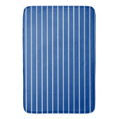 Minimale moderne marine blauwe en dunne witte stre badmat (Voorkant Verticaal)