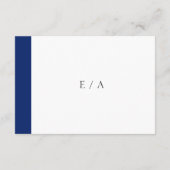 Minimale moderne marine blauwe QR code elegante br RSVP Kaartje (Achterkant)