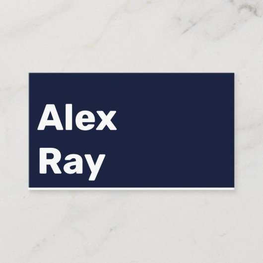 Minimale moderne marine White Visitekaartje (Voorkant)