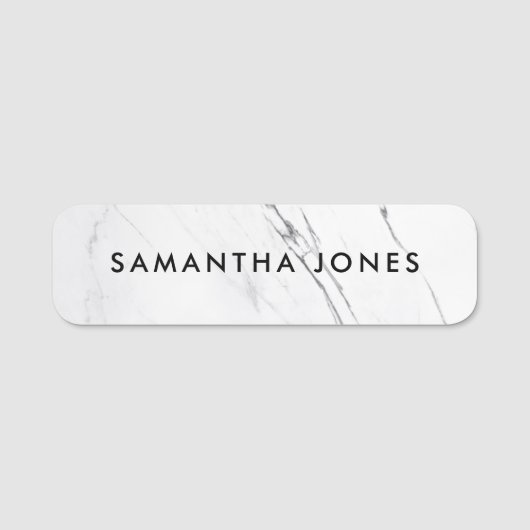 Minimale moderne marmernaamtag naamplaatje (Voorkant)