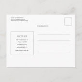 Minimale Moderne Mini Kalender Bewaar de Datum Fot Aankondigingskaart (Achterkant)