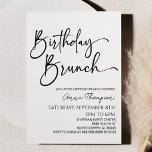 Minimale Moderne Minimalistische Verjaardag Brunch Kaart<br><div class="desc">Dit is een minimalistische uitnodiging voor een moderne minimalistische verjaardagsbrunch!</div>