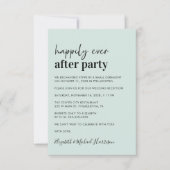 Minimale moderne Mint bruiloft receptie Kaart (Voorkant)