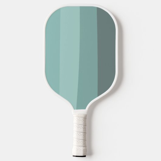 Minimale moderne Mint Green Turquoise Retro Stripe Pickleball Paddle (Achterkant)