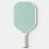 Minimale moderne Mint Stijlvolle Naam van de Douan Pickleball Paddle (Voorkant)