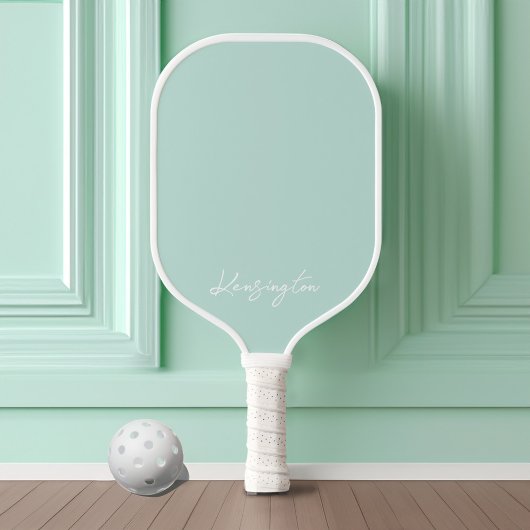 Minimale moderne Mint Stijlvolle Naam van de Douan Pickleball Paddle