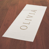 Minimale moderne, moderne Ivory Cream Gold Name Yogamat