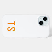 Minimale Moderne Monogram Beginletters Oranje Stij Case-Mate iPhone Case (Achterkant (horizontaal))