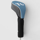 Minimale Moderne Monogram Poeder Blauwe Naam Sterr Golfheadcover (Schuin)