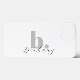 Minimale moderne monogram scriptnaam Case-Mate iPhone case