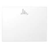 Minimale moderne monogram scriptnaam notitieblok (Voorkant)