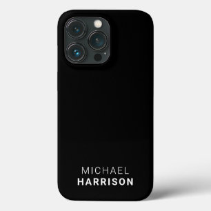 Minimale moderne monogram zwart Case-Mate iPhone case