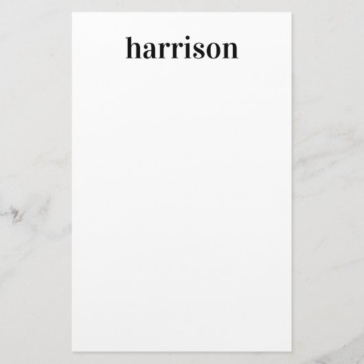 Minimale moderne monogramnaam briefpapier (Voorkant)