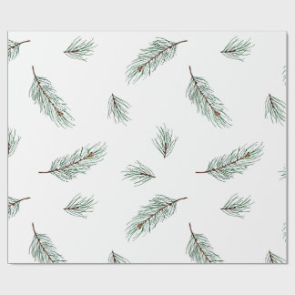 Minimale moderne naadloze dennen tak patroon cadeaupapier