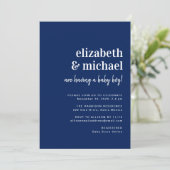 Minimale moderne navelparen, babyjongen kaart (Staand voorkant)