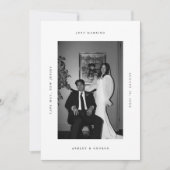 Minimale moderne 'Net getrouwd' Elopement Ontvangs Kaart (Voorkant)