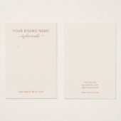 Minimale moderne neutrale juwelen-Kaart Visitekaartje (Voorkant /achterkant)