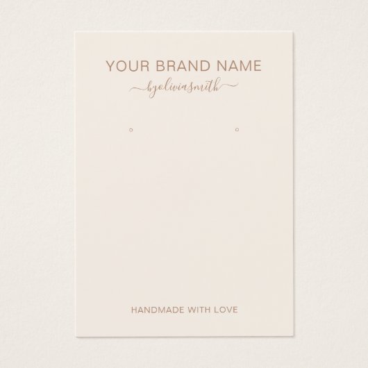 Minimale moderne neutrale juwelen-Kaart Visitekaartje (Voorkant)