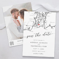 Minimale Moderne Newport Rhode Island Kaart